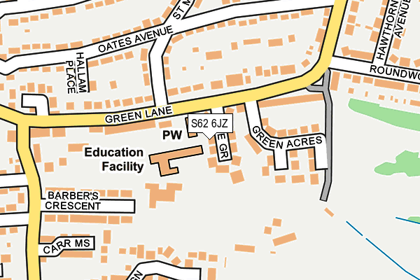 S62 6JZ map - OS OpenMap – Local (Ordnance Survey) S62 6JZ map - OS OpenMap – Local (Ordnance Survey)