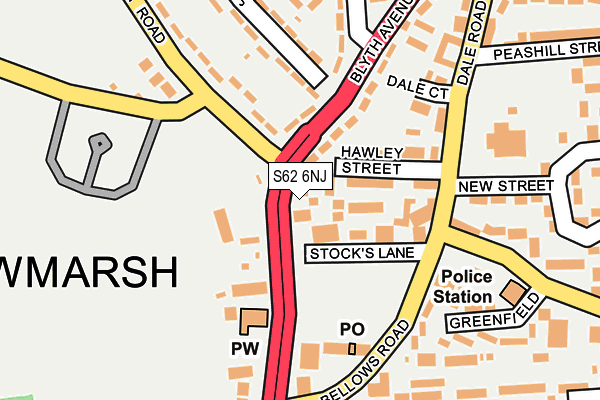 S62 6NJ map - OS OpenMap – Local (Ordnance Survey) S62 6NJ map - OS OpenMap – Local (Ordnance Survey)