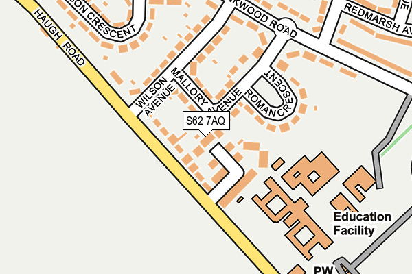 S62 7AQ map - OS OpenMap – Local (Ordnance Survey) S62 7AQ map - OS OpenMap – Local (Ordnance Survey)