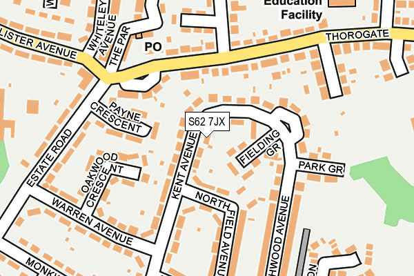S62 7JX map - OS OpenMap – Local (Ordnance Survey) S62 7JX map - OS OpenMap – Local (Ordnance Survey)