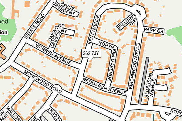 S62 7JY map - OS OpenMap – Local (Ordnance Survey) S62 7JY map - OS OpenMap – Local (Ordnance Survey)