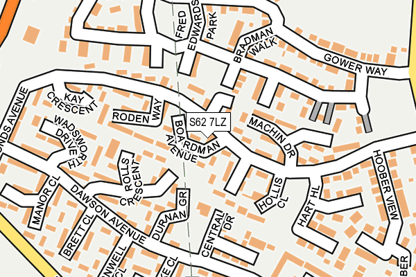 S62 7LZ map - OS OpenMap – Local (Ordnance Survey) S62 7LZ map - OS OpenMap – Local (Ordnance Survey)