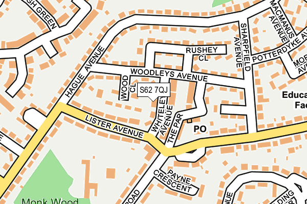 S62 7QJ map - OS OpenMap – Local (Ordnance Survey) S62 7QJ map - OS OpenMap – Local (Ordnance Survey)