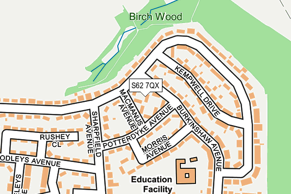 S62 7QX map - OS OpenMap – Local (Ordnance Survey) S62 7QX map - OS OpenMap – Local (Ordnance Survey)