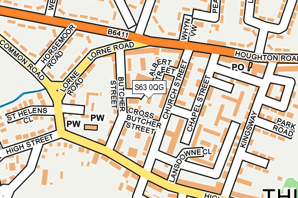 S63 0QG map - OS OpenMap – Local (Ordnance Survey) S63 0QG map - OS OpenMap – Local (Ordnance Survey)