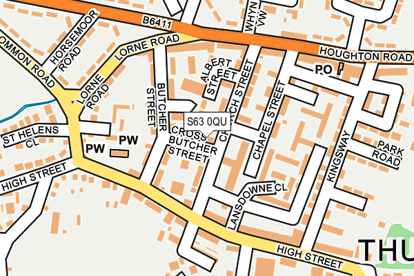 S63 0QU map - OS OpenMap – Local (Ordnance Survey) S63 0QU map - OS OpenMap – Local (Ordnance Survey)