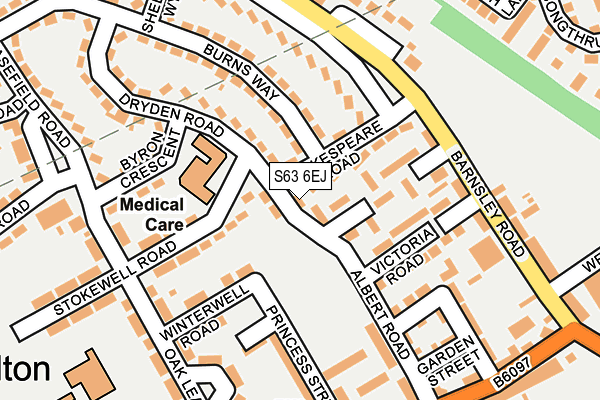 S63 6EJ map - OS OpenMap – Local (Ordnance Survey) S63 6EJ map - OS OpenMap – Local (Ordnance Survey)