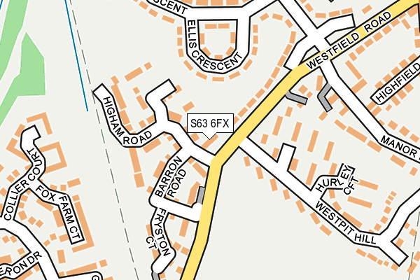 S63 6FX map - OS OpenMap – Local (Ordnance Survey) S63 6FX map - OS OpenMap – Local (Ordnance Survey)