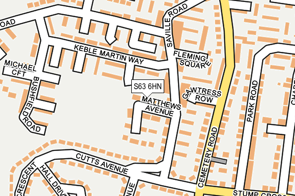 S63 6HN map - OS OpenMap – Local (Ordnance Survey) S63 6HN map - OS OpenMap – Local (Ordnance Survey)