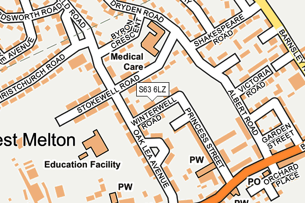 S63 6LZ map - OS OpenMap – Local (Ordnance Survey) S63 6LZ map - OS OpenMap – Local (Ordnance Survey)