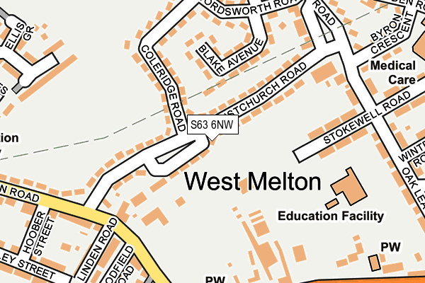 S63 6NW map - OS OpenMap – Local (Ordnance Survey) S63 6NW map - OS OpenMap – Local (Ordnance Survey)