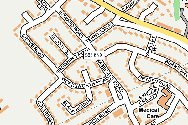 S63 6NX map - OS OpenMap – Local (Ordnance Survey) S63 6NX map - OS OpenMap – Local (Ordnance Survey)