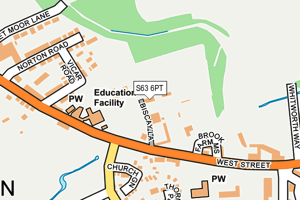 S63 6PT map - OS OpenMap – Local (Ordnance Survey) S63 6PT map - OS OpenMap – Local (Ordnance Survey)