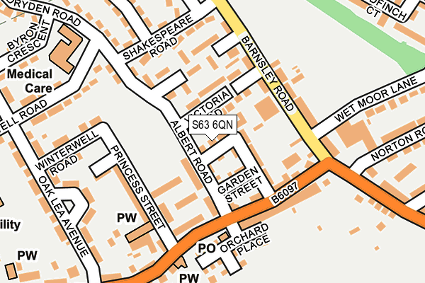 S63 6QN map - OS OpenMap – Local (Ordnance Survey) S63 6QN map - OS OpenMap – Local (Ordnance Survey)