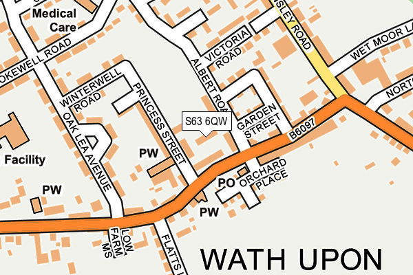 S63 6QW map - OS OpenMap – Local (Ordnance Survey) S63 6QW map - OS OpenMap – Local (Ordnance Survey)