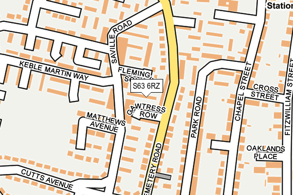 S63 6RZ map - OS OpenMap – Local (Ordnance Survey) S63 6RZ map - OS OpenMap – Local (Ordnance Survey)