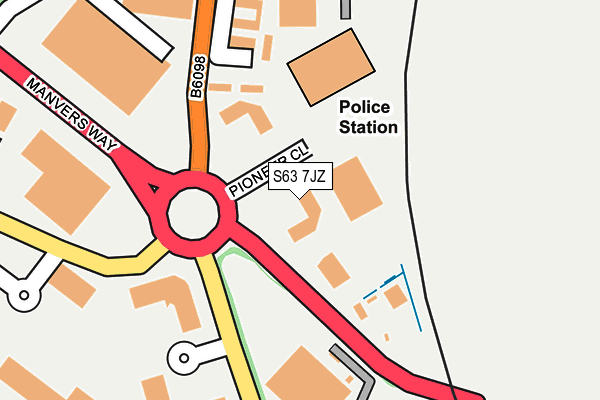 S63 7JZ map - OS OpenMap – Local (Ordnance Survey) S63 7JZ map - OS OpenMap – Local (Ordnance Survey)