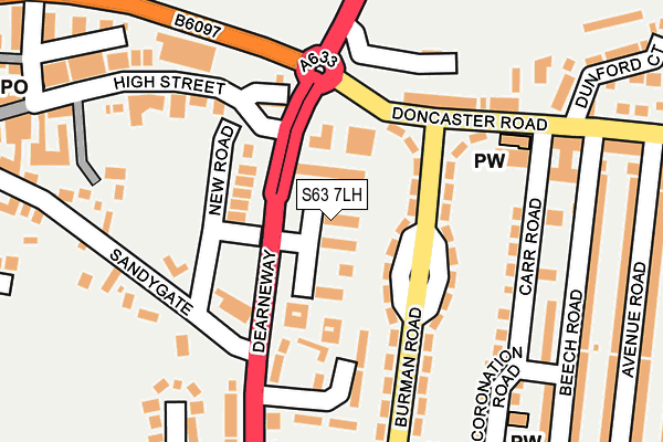 S63 7LH map - OS OpenMap – Local (Ordnance Survey) S63 7LH map - OS OpenMap – Local (Ordnance Survey)