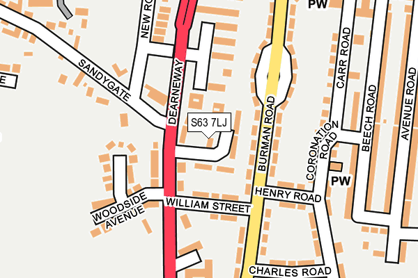 S63 7LJ map - OS OpenMap – Local (Ordnance Survey) S63 7LJ map - OS OpenMap – Local (Ordnance Survey)