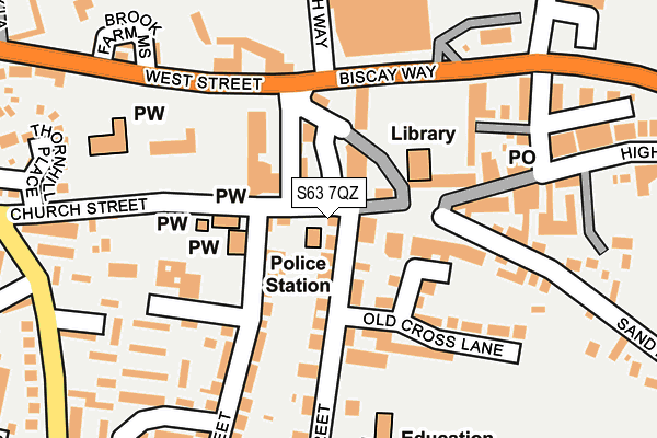 S63 7QZ map - OS OpenMap – Local (Ordnance Survey) S63 7QZ map - OS OpenMap – Local (Ordnance Survey)