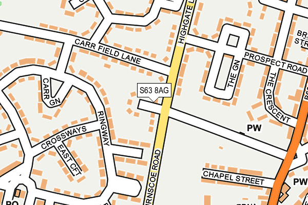 S63 8AG map - OS OpenMap – Local (Ordnance Survey) S63 8AG map - OS OpenMap – Local (Ordnance Survey)