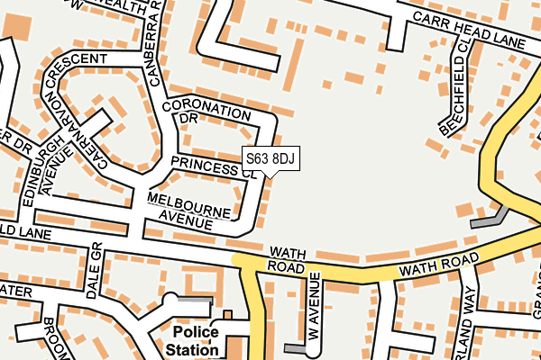 S63 8DJ map - OS OpenMap – Local (Ordnance Survey) S63 8DJ map - OS OpenMap – Local (Ordnance Survey)