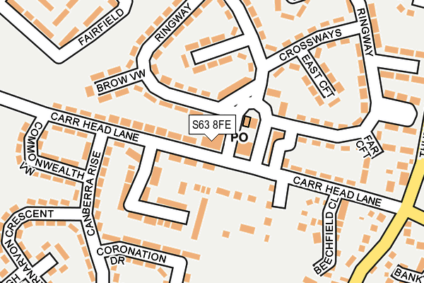 S63 8FE map - OS OpenMap – Local (Ordnance Survey) S63 8FE map - OS OpenMap – Local (Ordnance Survey)