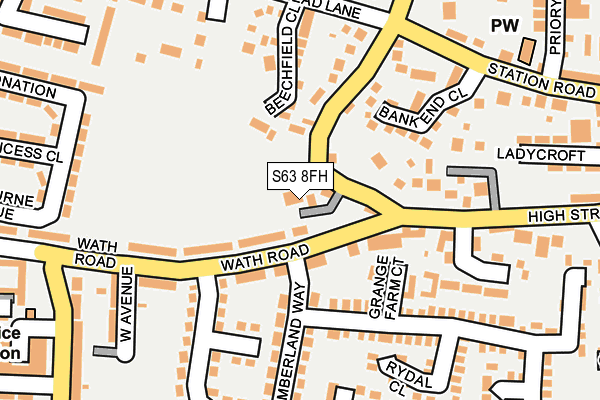 S63 8FH map - OS OpenMap – Local (Ordnance Survey) S63 8FH map - OS OpenMap – Local (Ordnance Survey)
