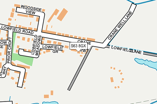S63 8GX map - OS OpenMap – Local (Ordnance Survey) S63 8GX map - OS OpenMap – Local (Ordnance Survey)