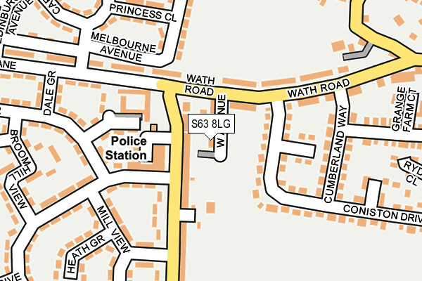S63 8LG map - OS OpenMap – Local (Ordnance Survey) S63 8LG map - OS OpenMap – Local (Ordnance Survey)