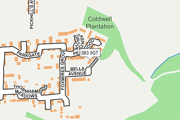 S63 9GT map - OS OpenMap – Local (Ordnance Survey) S63 9GT map - OS OpenMap – Local (Ordnance Survey)
