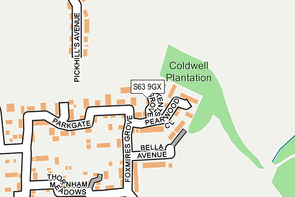 S63 9GX map - OS OpenMap – Local (Ordnance Survey) S63 9GX map - OS OpenMap – Local (Ordnance Survey)