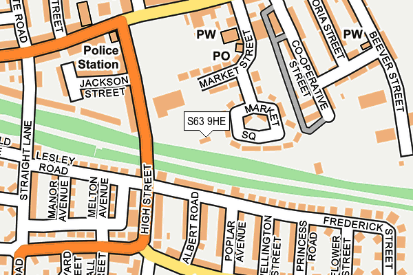 S63 9HE map - OS OpenMap – Local (Ordnance Survey) S63 9HE map - OS OpenMap – Local (Ordnance Survey)