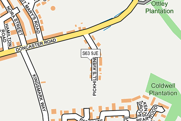 S63 9JE map - OS OpenMap – Local (Ordnance Survey) S63 9JE map - OS OpenMap – Local (Ordnance Survey)