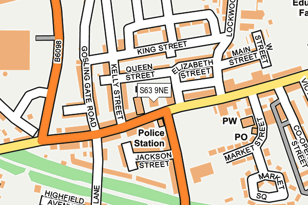 S63 9NE map - OS OpenMap – Local (Ordnance Survey) S63 9NE map - OS OpenMap – Local (Ordnance Survey)