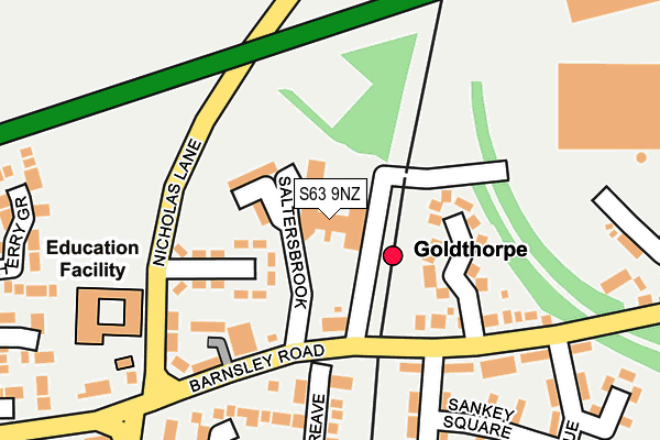 S63 9NZ map - OS OpenMap – Local (Ordnance Survey) S63 9NZ map - OS OpenMap – Local (Ordnance Survey)