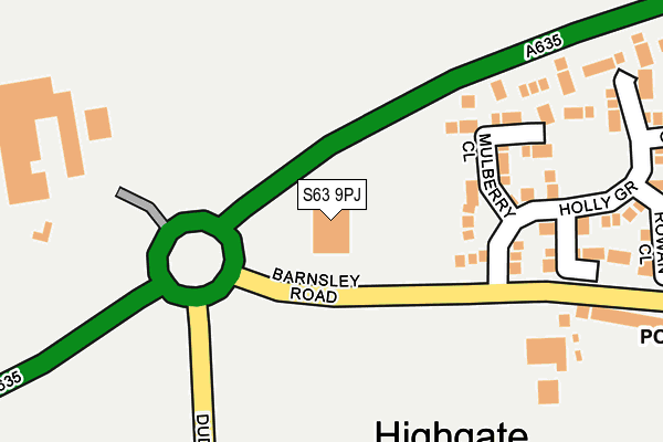 S63 9PJ map - OS OpenMap – Local (Ordnance Survey) S63 9PJ map - OS OpenMap – Local (Ordnance Survey)