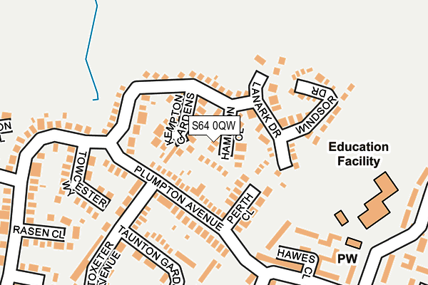 S64 0QW map - OS OpenMap – Local (Ordnance Survey)