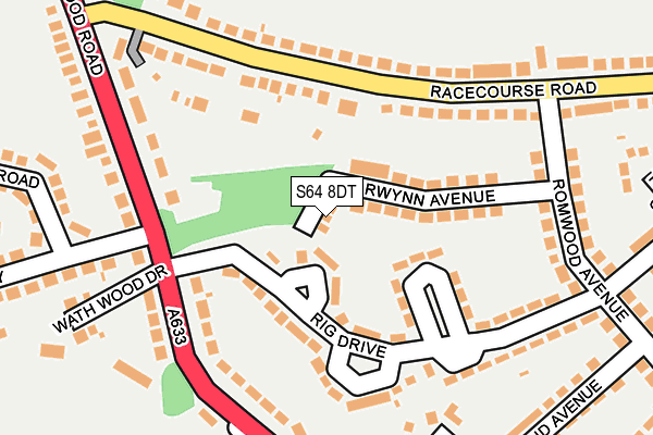 S64 8DT map - OS OpenMap – Local (Ordnance Survey) S64 8DT map - OS OpenMap – Local (Ordnance Survey)