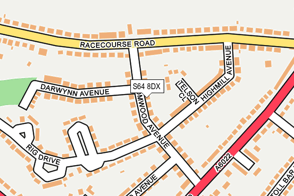 S64 8DX map - OS OpenMap – Local (Ordnance Survey)