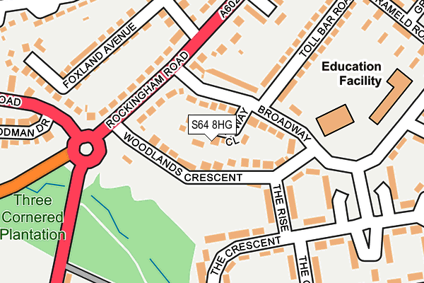 S64 8HG map - OS OpenMap – Local (Ordnance Survey) S64 8HG map - OS OpenMap – Local (Ordnance Survey)