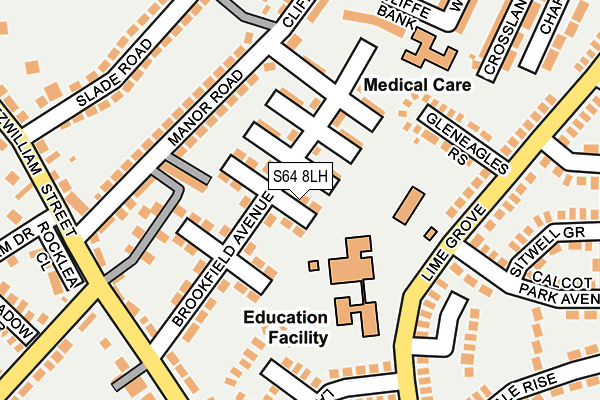 S64 8LH map - OS OpenMap – Local (Ordnance Survey) S64 8LH map - OS OpenMap – Local (Ordnance Survey)
