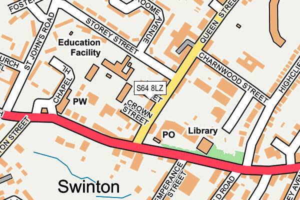 S64 8LZ map - OS OpenMap – Local (Ordnance Survey) S64 8LZ map - OS OpenMap – Local (Ordnance Survey)