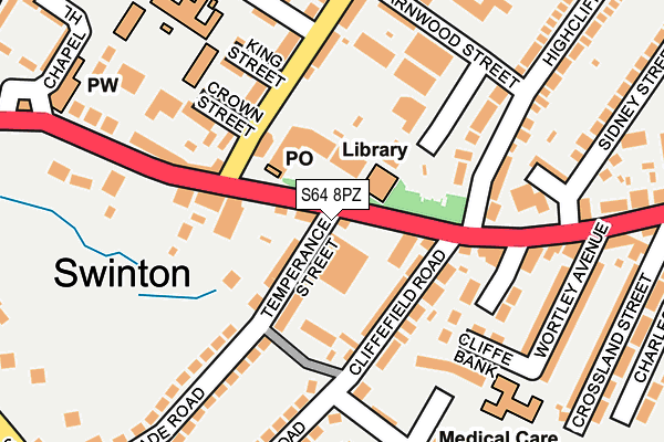 S64 8PZ map - OS OpenMap – Local (Ordnance Survey) S64 8PZ map - OS OpenMap – Local (Ordnance Survey)