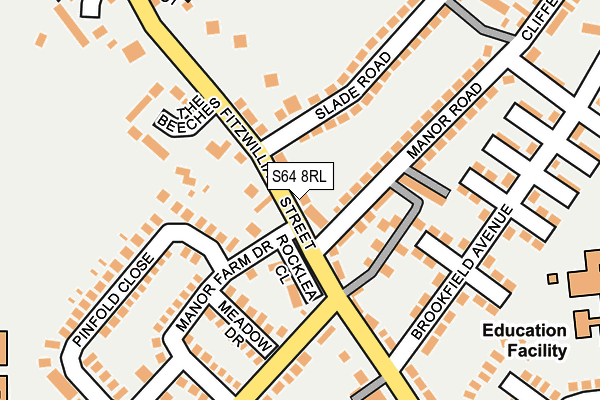 S64 8RL map - OS OpenMap – Local (Ordnance Survey) S64 8RL map - OS OpenMap – Local (Ordnance Survey)