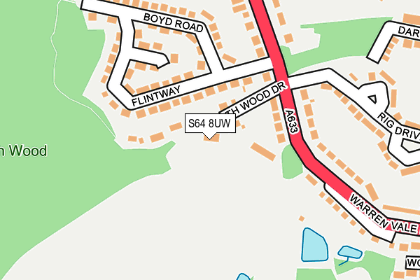 S64 8UW map - OS OpenMap – Local (Ordnance Survey) S64 8UW map - OS OpenMap – Local (Ordnance Survey)
