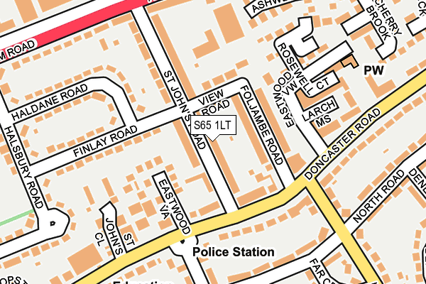 S65 1LT map - OS OpenMap – Local (Ordnance Survey) S65 1LT map - OS OpenMap – Local (Ordnance Survey)