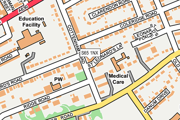 S65 1NX map - OS OpenMap – Local (Ordnance Survey) S65 1NX map - OS OpenMap – Local (Ordnance Survey)