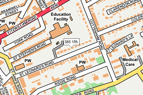 S65 1PA map - OS OpenMap – Local (Ordnance Survey) S65 1PA map - OS OpenMap – Local (Ordnance Survey)