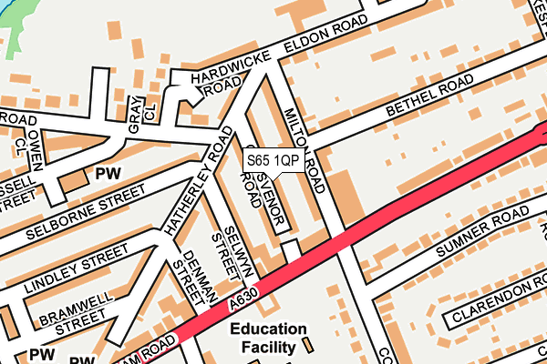 S65 1QP map - OS OpenMap – Local (Ordnance Survey) S65 1QP map - OS OpenMap – Local (Ordnance Survey)